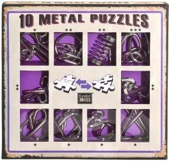 Παζλ Γριφος 10 Metal Puzzles Purple Set (10-P)
