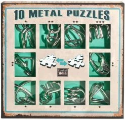 Παζλ Γριφος 10 Metal Puzzles Green Set (10-G)