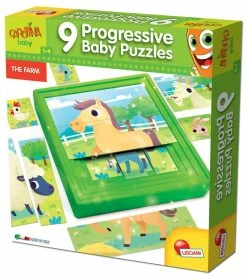 Real Fun Toys Επιτραπέζιο Carotina Baby 9 Progressive Puzzles Η Φάρμα (58440)